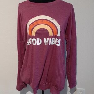 GOOD VIBES comfy LG sweatshirt w/pockets